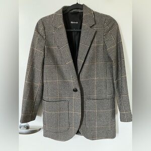 MADEWELL Larsen Glen Plaid Blazer XS